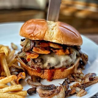 Mushroom and Swiss Burger