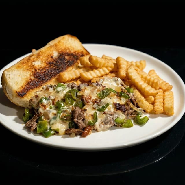 Philly Steak and Cheese Sandwich.